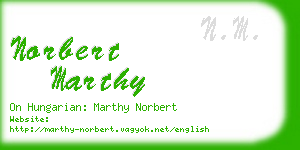 norbert marthy business card